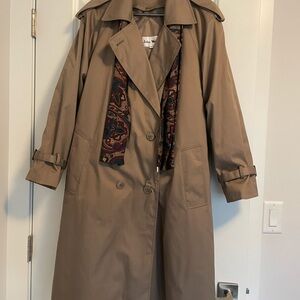 Taupe Trench Coat with removable liner